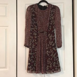 BURBERRY BRIT authentic 100% silk floral dress